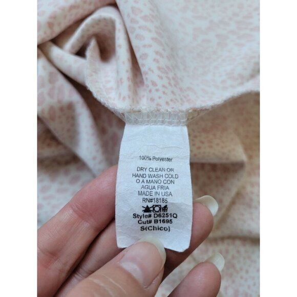 Audrey 3+1 Pink Patterned Adjustable Slip Dress Size S Y2k 90's Party Clubwear - Picture 10 of 10